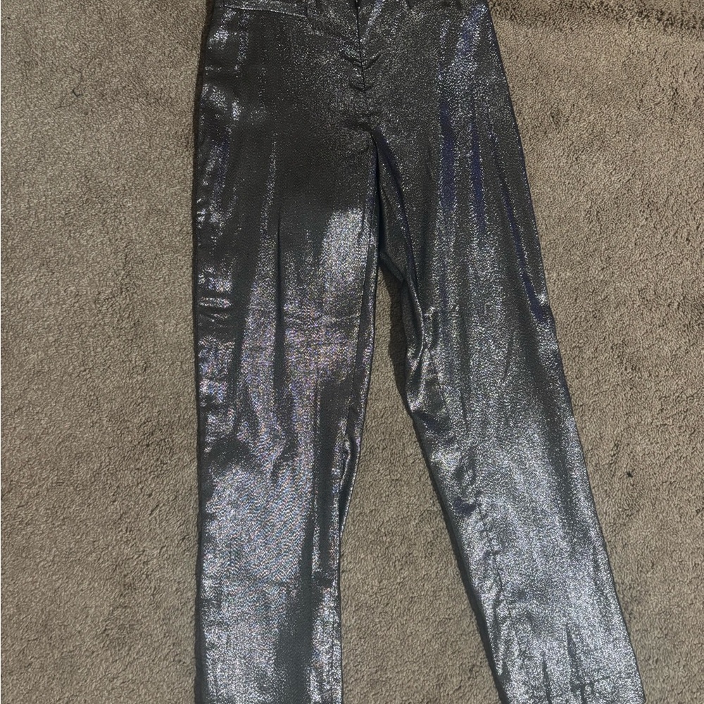 Shimmering Silver Women's Jeans